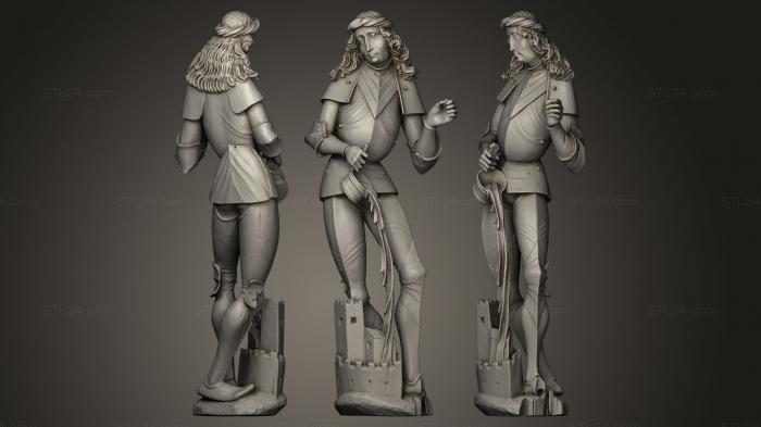Religious statues (Saint Florian, STKRL_0025) 3D models for cnc